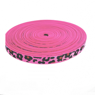 Band 10mm Luipaard roze p mtr